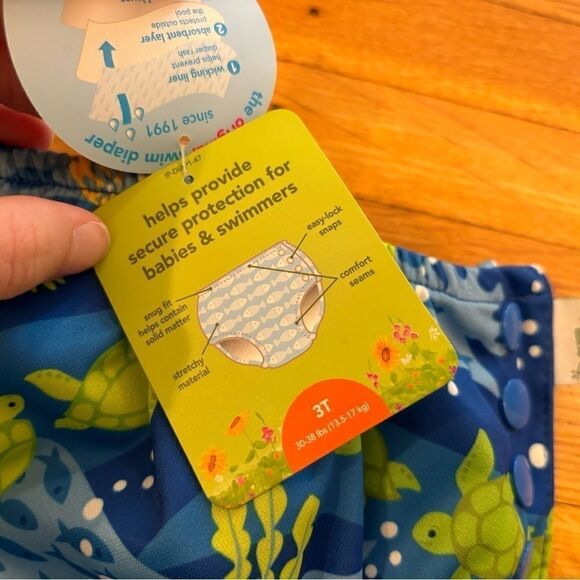 iPlay Green Sprouts 3T Reusable Cloth Swim Diaper NWT - Picture 6 of 8